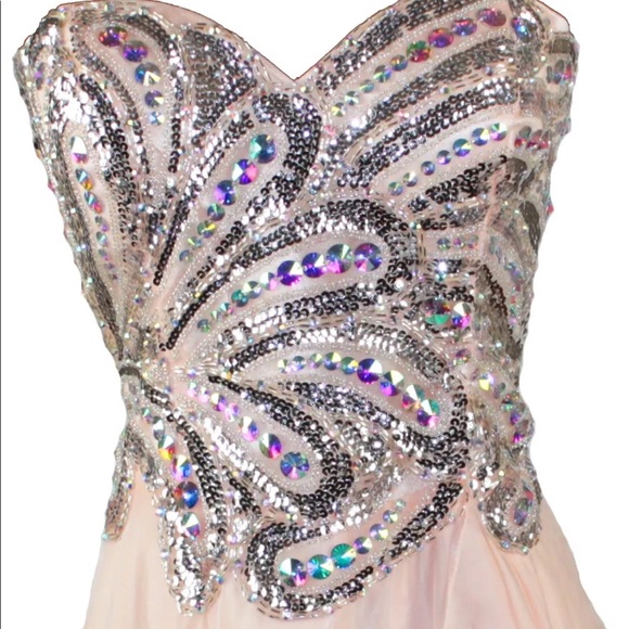 DESIGNER PROM PARTY GOWN EVENING PAGEANT FORMAL - Picture 1 of 4